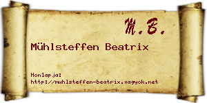 Mühlsteffen Beatrix névjegykártya