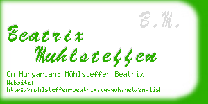 beatrix muhlsteffen business card
