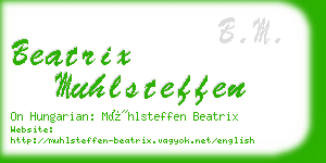 beatrix muhlsteffen business card